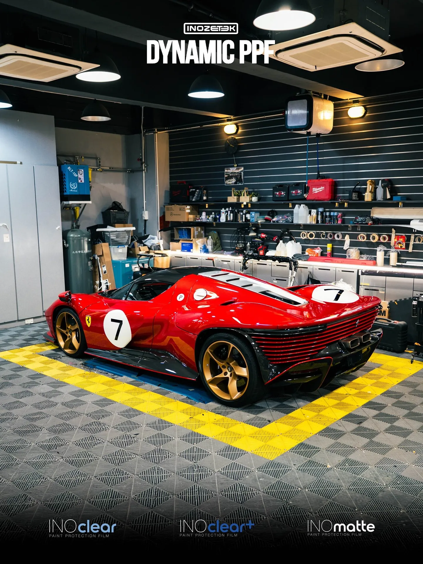 Ferrari Monza SP3 protected with Inozetek InoClear PPF Clear Gloss View 2
