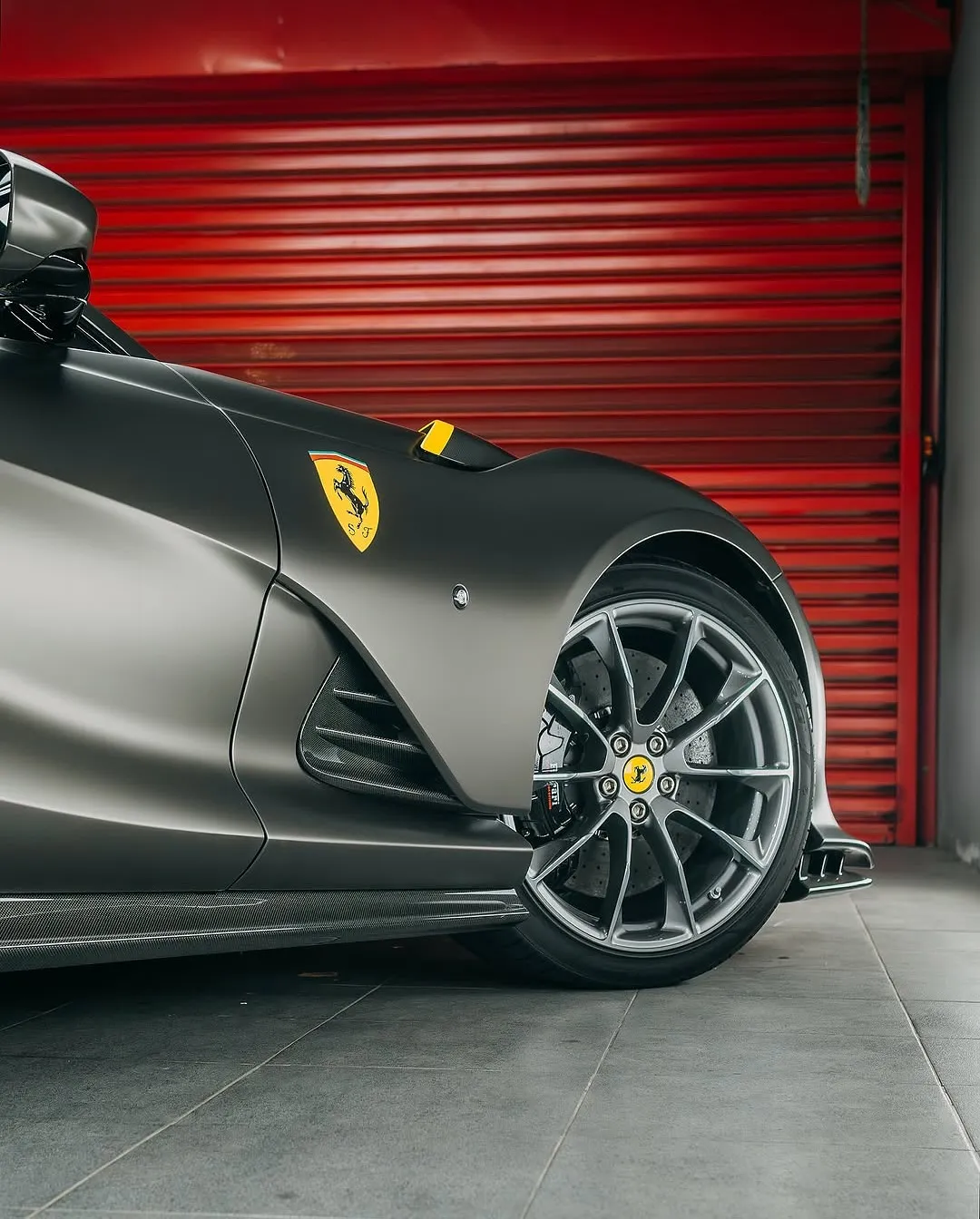 Ferrari 812 in Inozetek Dynamic PPF Gloss Tungsten Grey. View 2
