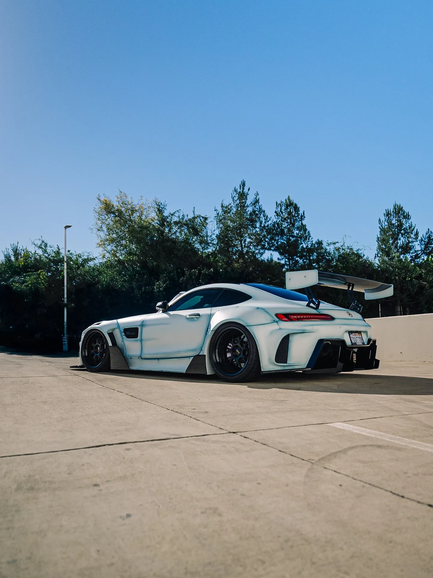 Mercedes-Benz AMG GT protected with Inozetek Dynamic PPF Matte White. View 1