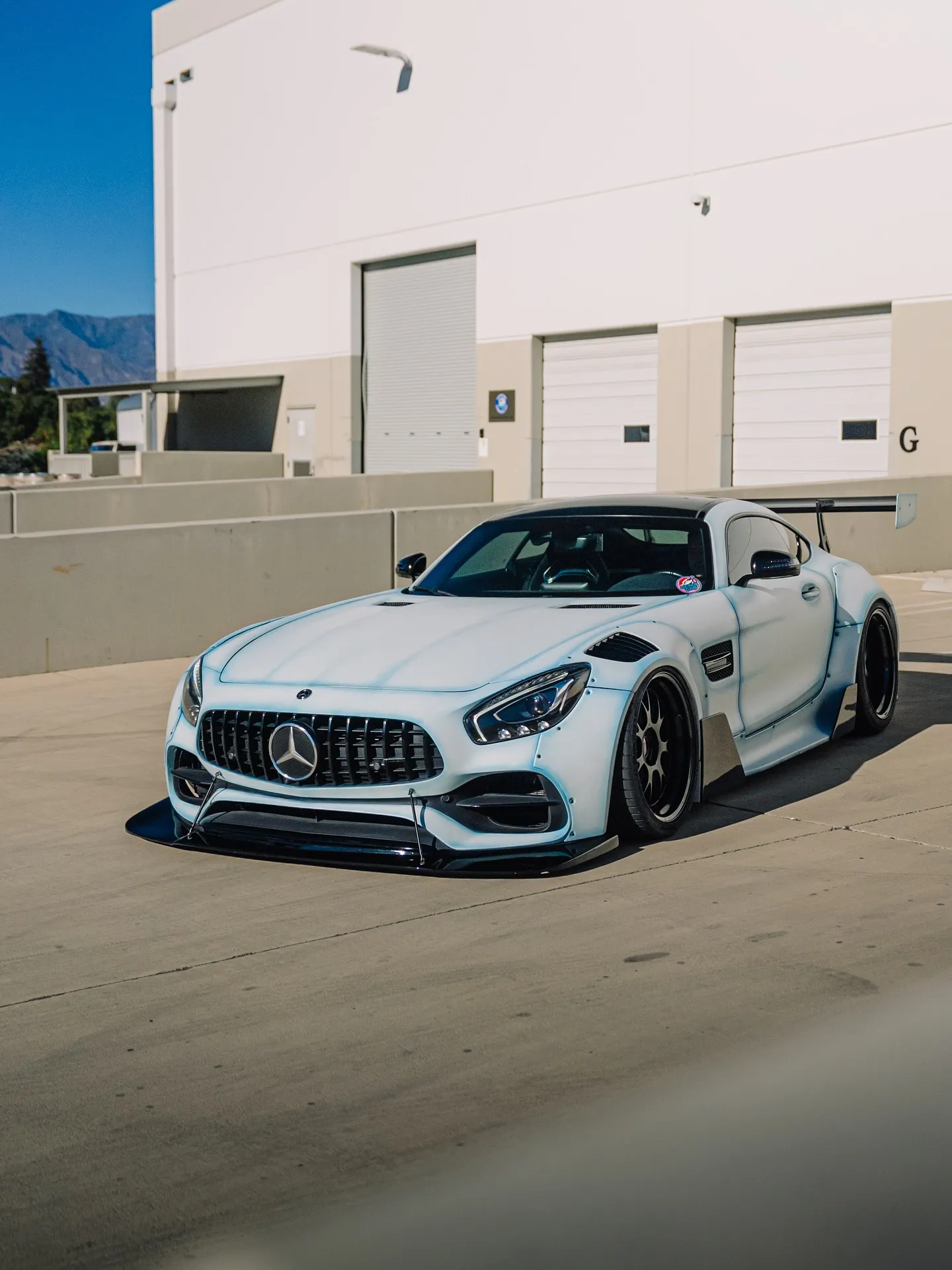 Mercedes-Benz AMG GT protected with Inozetek Dynamic PPF Matte White.