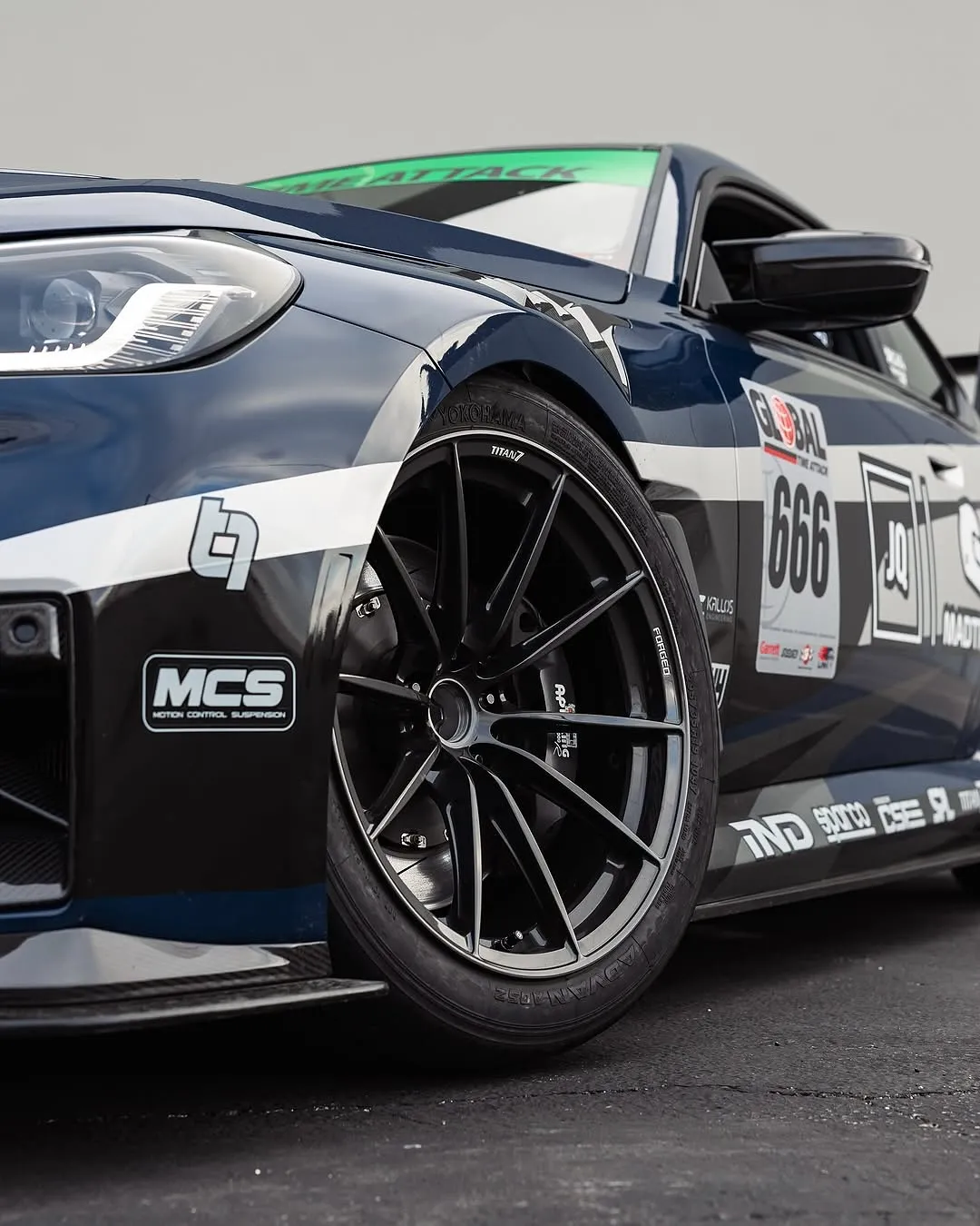 BMW G87 M2 wrapped in Inozetek Navy Blue film. - изображение 4