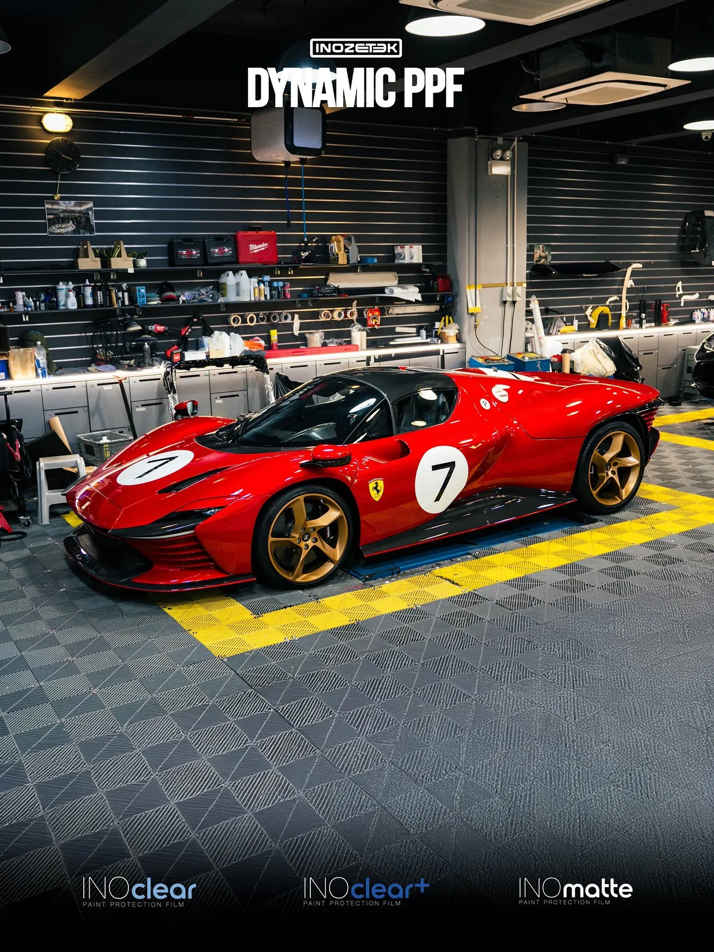 Ferrari Monza SP3 protected with Inozetek InoClear PPF Clear Gloss View 1