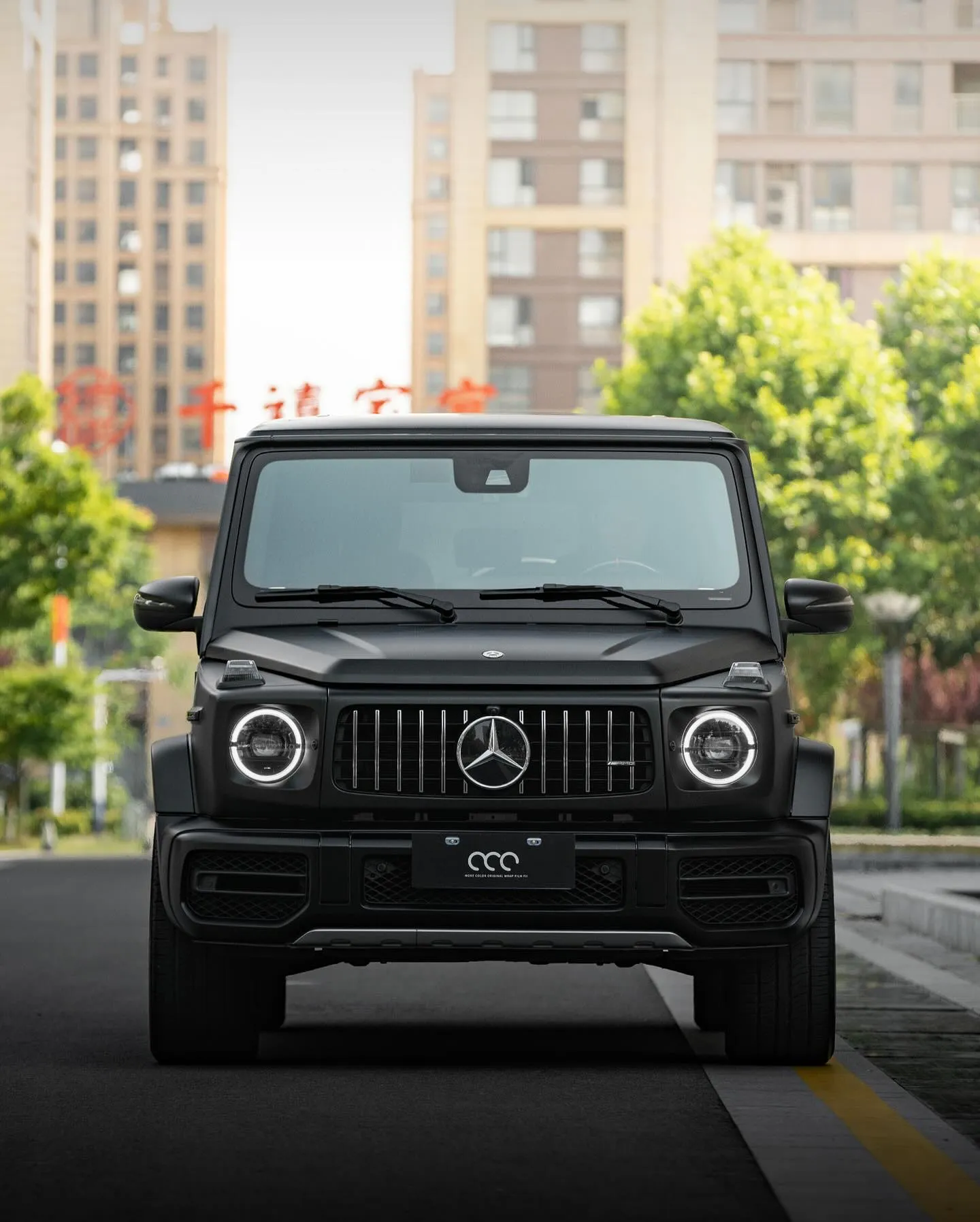 Mercedes G63 AMG, оклеенный пленкой MC Films LE23 Super Matte Black. - изображение 5