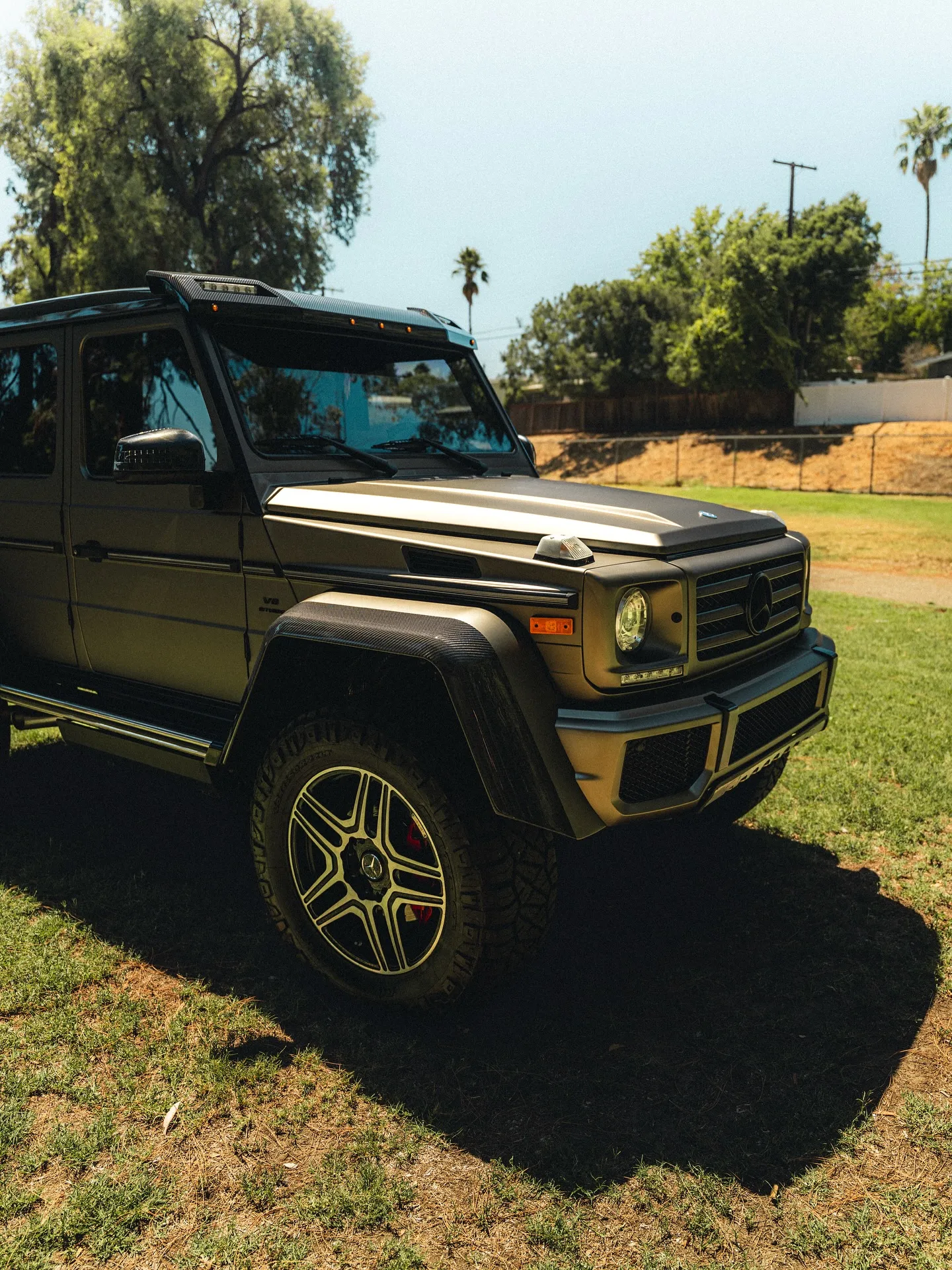 Mercedes-Benz G-Wagon wrapped in Inozetek Metallic Titanium. View 1