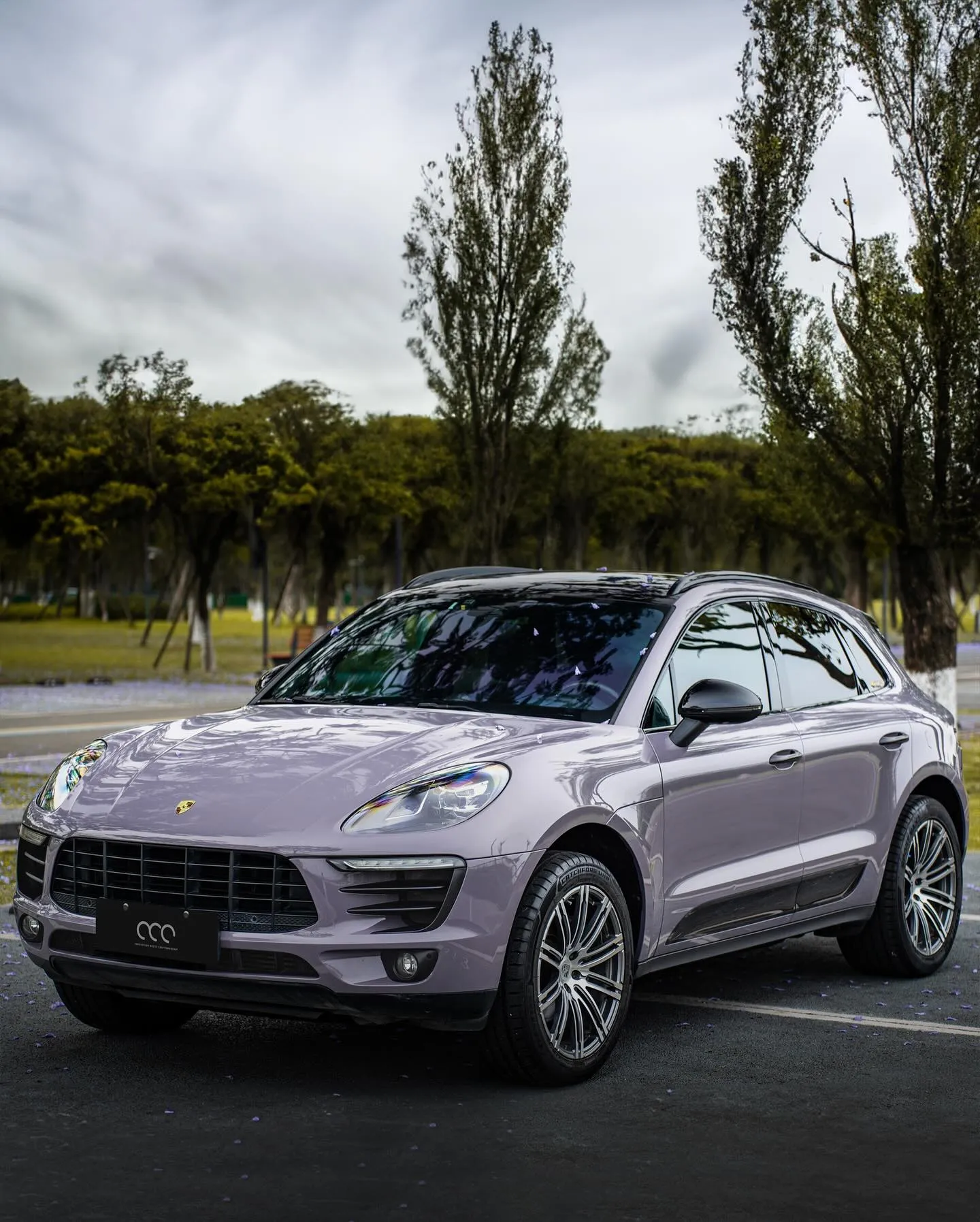 Porsche Macan S в пленке Super Gloss Provence Purple.